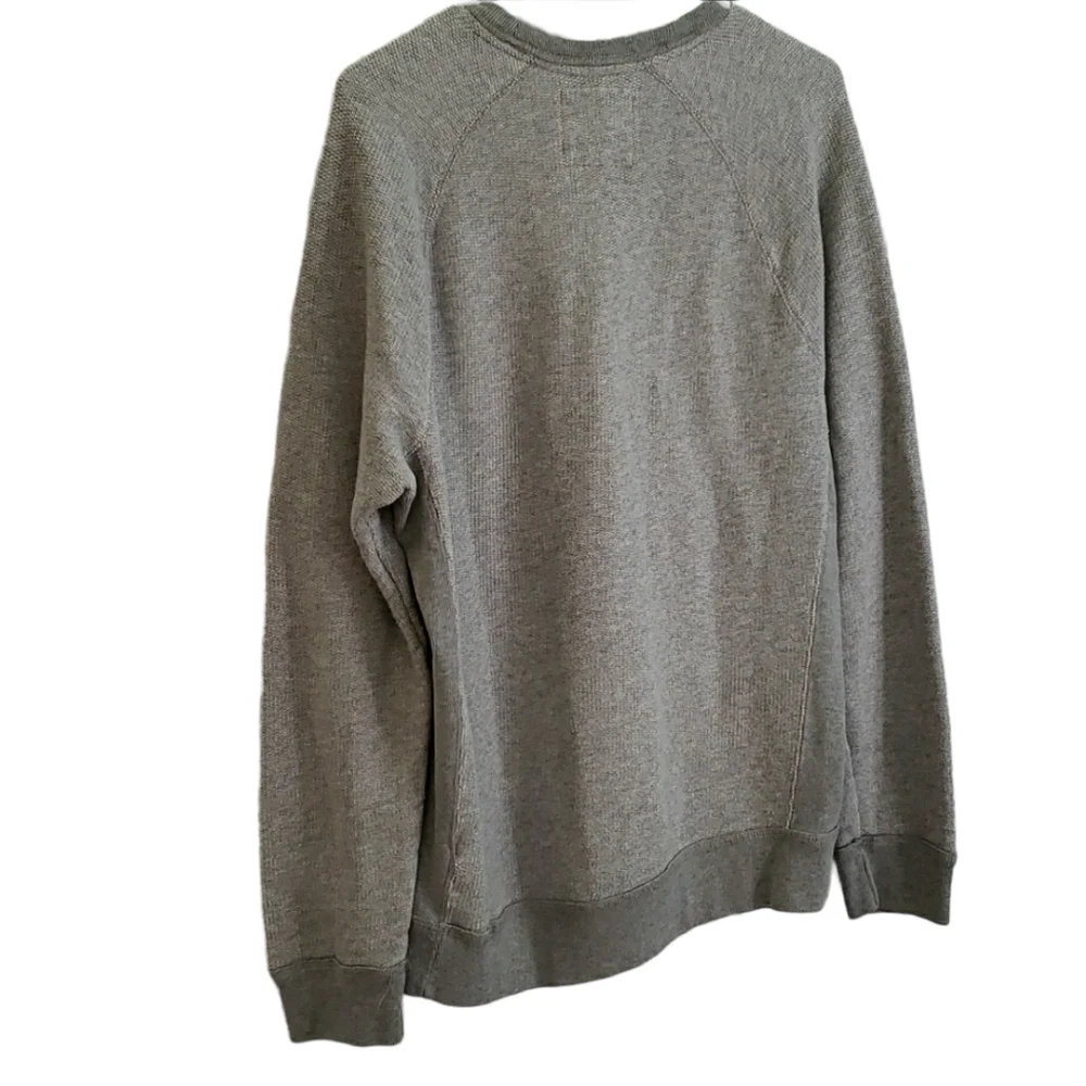 Hollister Mens Gray Thermal Knit Long Sleeve Shirt Medium